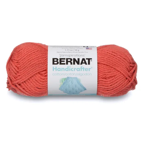 Miniatura 17 de Bernat Handicrafter - Hilo de algodón de colores sólidos, 1.75 oz, calibre 4 mediano, 100% algodón, Rojo Country