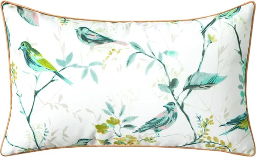 Miniatura 31 de VOGOL Juego de 2 fundas de almohada, 18 x 18 pulgadas, patrón de pájaros verdes, estampado de flores y pájaros verdes, fundas de cojín para cama