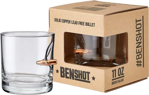 Miniatura 2 de BenShot Vaso Rocks con Bala Real .308 - 11 oz Fabricado en los Estados Unidos