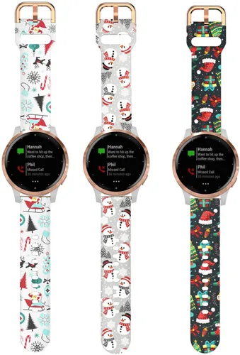 Miniatura 11 de ViCRiOR Paquete de 3 correas de reloj compatibles con Garmin Venu 4 1.614 in/Venu 3S/Venu 2S/Vivoactive 4S/Vivomove 3S, 0.71 pulgadas, silicona