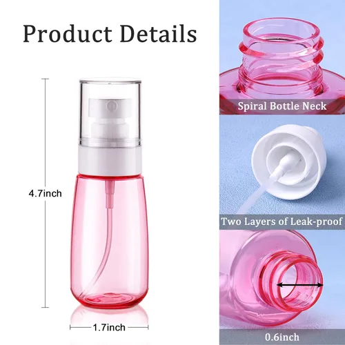 Miniatura 3 de Cosywell Botellas Pulverizadoras de Niebla Fina Aprobadas por la TSA de 2oz 60ml Paquete de 4 Botellas de Aerosol de Niebla Fina a Prueba de Fugas 4