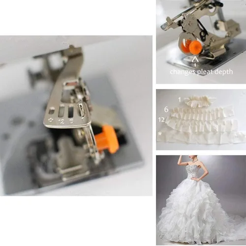 Miniatura 4 de Youngine Prensatelas para máquina de coser con volantes y pliegues para cantante de caña baja, hermano, babylock, vikingo, Janome, Kenmore