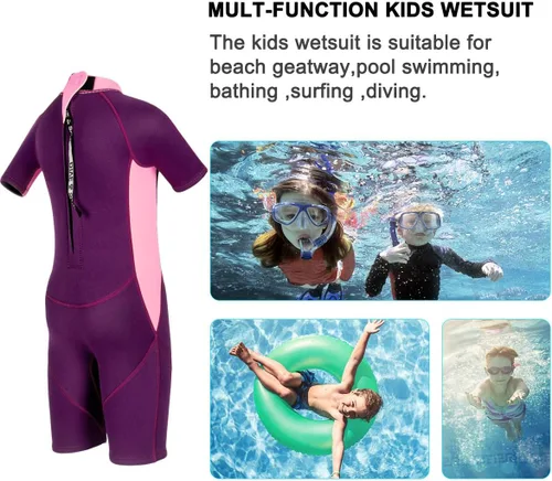 Miniatura 5 de Traje de neopreno completo para niños de 0.098 pulgadas (0.098 in), protección UV, mantiene el calor, trajes de neopreno de manga larga para Traje