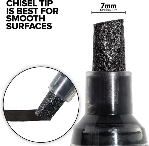 Miniatura 2 de Krink K-75 - Rotulador de pintura negra, vibrante y opaco para cualquier superficie, marcadores de graffiti permanentes, marcadores de pintura Krink