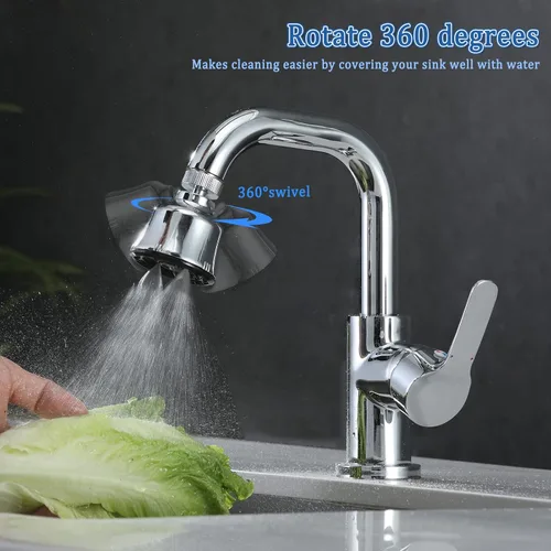 Miniatura 5 de Accesorio de rociador de grifo de fregadero de cocina, cabezal de grifo de cocina movible, giratorio de 360°, rociador antisalpicaduras