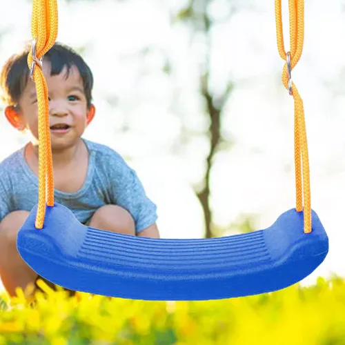 Miniatura 4 de Asiento de columpio para niños, ligero, juego de columpios para exteriores con cuerdas, cómoda silla columpio para niños, para uso en el patio Azul