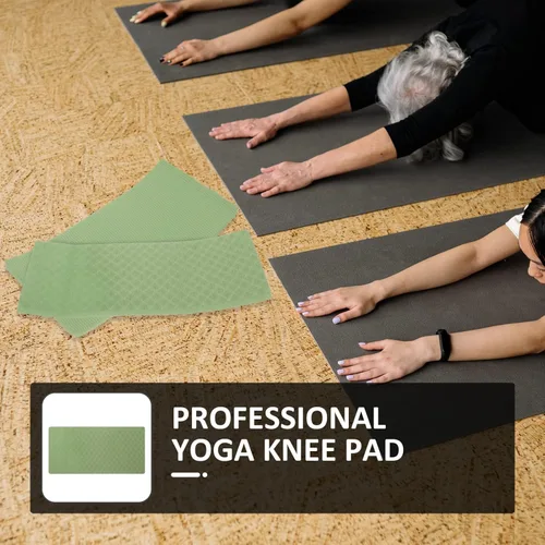 Miniatura 9 de Rodilleras de yoga, 1 par de cojines gruesos antideslizantes para soporte de codo y rodilla de 13.4 x 6.7 pulgadas, accesorio para esterilla de yoga