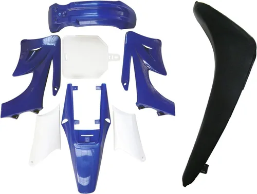 Miniatura 8 de Kit de carenado de plástico, piezas de guardabarros y asiento negro para Apollo 110cc 125cc 150cc Pit Dirt Bike (4naranja + 3blanco)