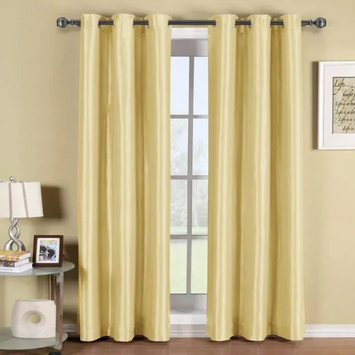 Miniatura 21 de Royal Tradition Cortinas opacas de 42 x 63 pulgadas, juego de 2 paneles de cortinas doradas con aislamiento térmico para oscurecer la habitación