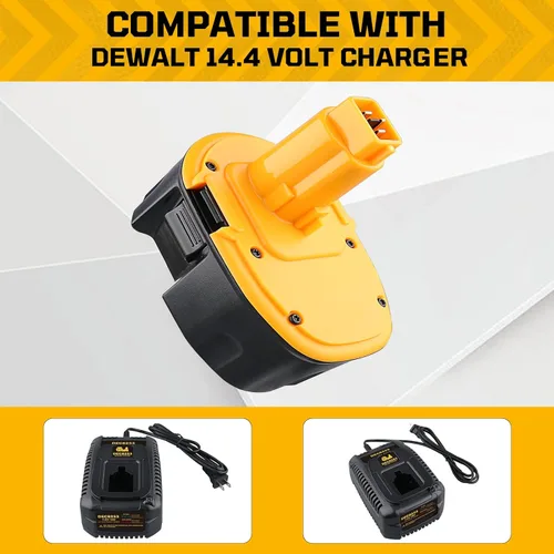 Miniatura 5 de 2 paquetes de 4.8 Ah Ni-MH DC9091 de repuesto para batería Dewalt de 14.4 V DW9091 DW9094 DE9091 DE9092 DE9038, compatible con Dewalt 14.4 voltios