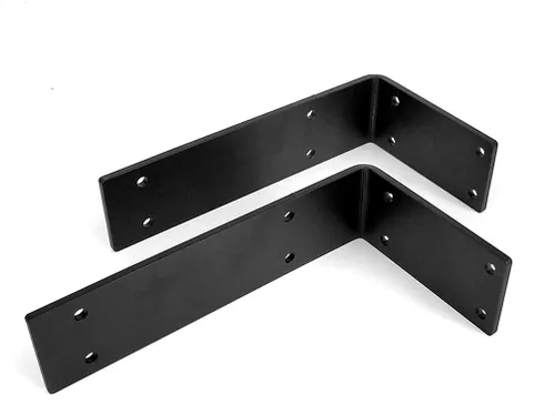 Miniatura 5 de Soporte de estante de hierro sólido industrial rústico para decoración de pared, soporte flotante de 90 grados, soporte de estante de esquina