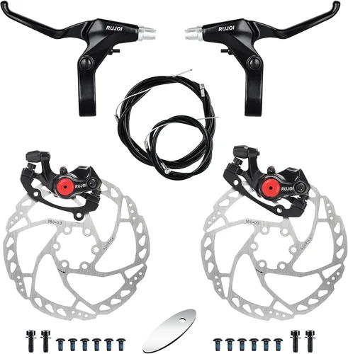 Miniatura 12 de Kit de Freno de Disco para Bicicleta, Caliper de Aluminio Delantero y Trasero, Palanca de Freno de Bicicleta de Aleación de Aluminio Completa, Rotor