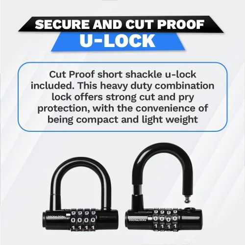 Miniatura 3 de DocksLocks Juego de candado de cable de seguridad (5 pies a 25 pies de longitud) – Resistente a la intemperie, extremos en bucle, en espiral