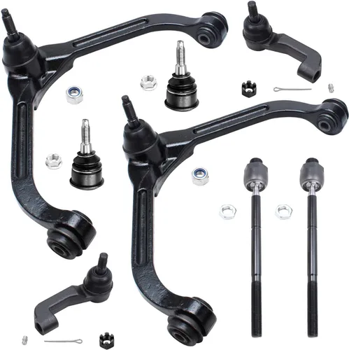 Miniatura 208 de Detroit Axle - Kit de brazos de control de extremo delantero de 8 piezas para Dodge Dakota 00-04, Durango 00-03, 4 brazos de control superior e