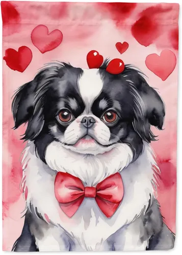 Miniatura 170 de Caroline's Treasures DAC5292CHF - Bandera de Border Collie My Valentine House para porche, grande, con manga para porche, para colgar en la pared