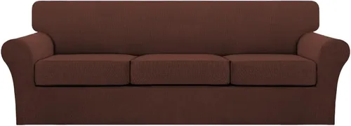 Miniatura 83 de Turquoize 2 fundas para sillas de sala de estar, funda de sofá con fundas de cojín individuales, funda de muebles para sillas (silla, beige biscotti)