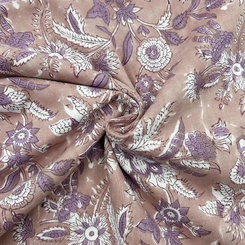 Miniatura 2 de E-Tailor® Tela india hecha a mano, étnica, 100% algodón, estampado de bloque a mano, natural, para confección, costura, manualidades, tapicería, por