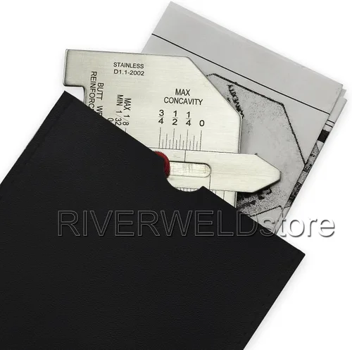 Miniatura 5 de RIVERWELD Calibre automático de la inspección de la pulgada del acero inoxidable del indicador de la soldadura de la soldadura a tope