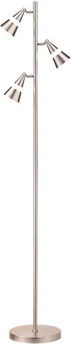 O'Bright Ash - Lámpara de pie LED de árbol de 3 luces, LED regulable de 3 cabezales, lámpara de pie multidireccional, pantalla múltiple ajustable,