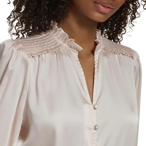 Miniatura 4 de Karl Lagerfeld Paris Blusa deportiva suave de manga larga para mujer
