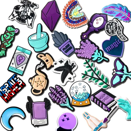 Miniatura 2 de Hedbitoyo 25 40 dijes de zapatos de bruja para decoración de zuecos, sandalias mágicas, accesorios para niñas y mujeres, regalos de fiesta