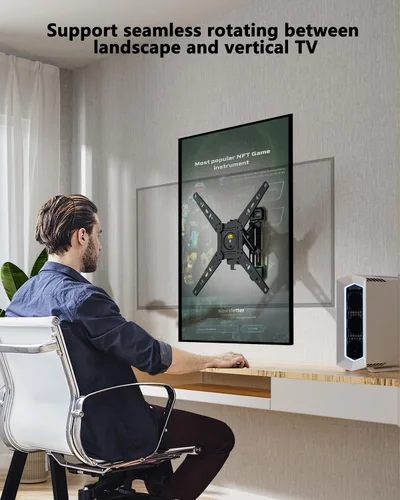 Miniatura 5 de FORGING MOUNT Soporte de pared giratorio para televisores de 13 a 49 pulgadas, soporte de pared extensible vertical y horizontal, soporte de TV