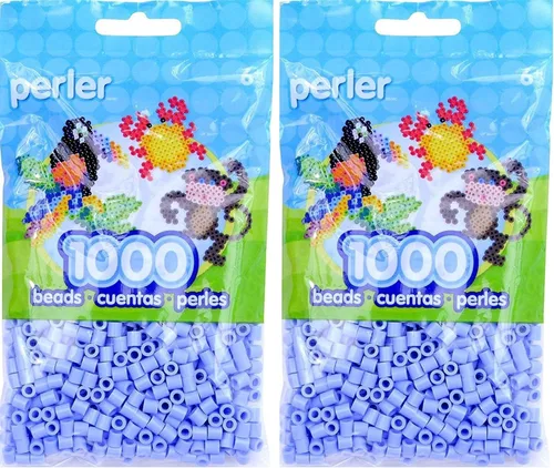 Miniatura 5 de Perler Cuentas fusibles para manualidades, 1000 unidades, gris claro, pequeño