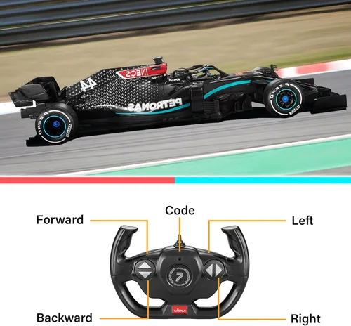 Miniatura 5 de Voltz Toys Vehículo de Control Remoto Licenciado Auténtico 1:12 Mercedes-Benz F1 W11 - RC para Niños y Adultos - RC de 2.4GHz para Regalo