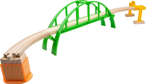 Miniatura 9 de Raíles expansores del tren madera de Chuggington, multinivel con pista apilable vertical, estabilizadores, 110 piezas