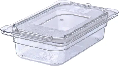 Miniatura 7 de Carlisle FoodService Products Pan de plástico para alimentos 1/4 tamaño 4 pulgadas de profundidad transparente