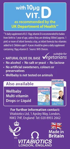 Miniatura 4 de Wellbaby Gotas de vitamina D de 1.0 fl oz