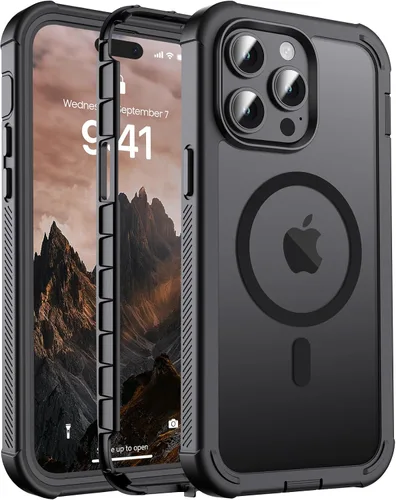 Miniatura 18 de jaroco - Funda magnética compatible con MagSafe para iPhone 11 de 6.1 pulgadas; protección de grado militar contra caídas, de doble capa