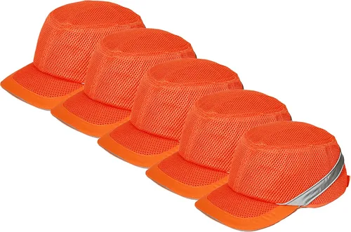 Miniatura 9 de Zojo Gorra de béisbol con 5 unidades, reflectante, transpirable, ligera, gorra de seguridad para hombres y mujeres 5PCS-sarga naranja neón