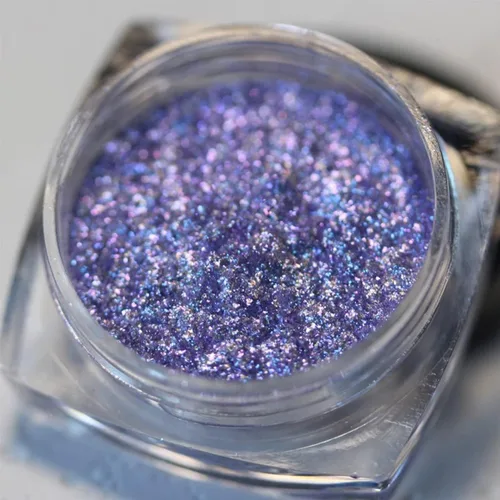 Polvo de uñas cromado camaleón holográfico rosa brillante púrpura con purpurina para diseño de uñas, pigmento de manicura de sirena, decoración de