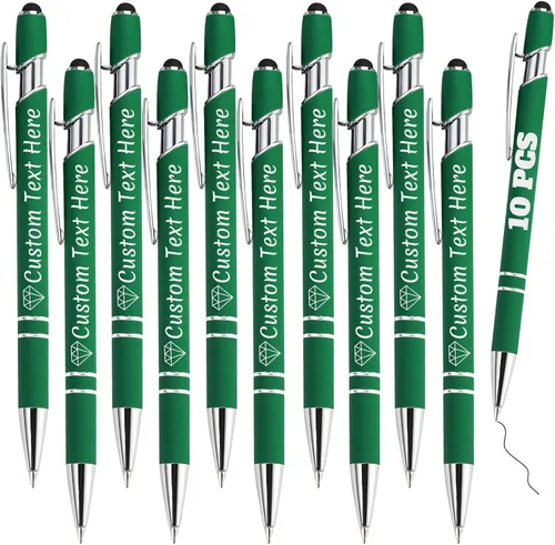 Miniatura 35 de Bolígrafos personalizados con grabado de nombre personalizado, bolígrafos de punta de lápiz con punta de lápiz personalizada, bolígrafos de Azul
