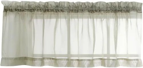 Miniatura 57 de Stylemaster Elegance Cenefa recta de gasa transparente, 60 x 14 pulgadas, color dorado