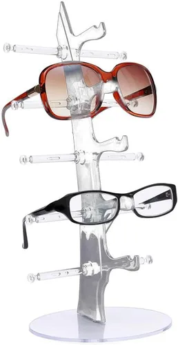 Miniatura 6 de Organizador de caja de joyería para mujeres y niñas para 5 lentes de sol soporte para gafas caja de joyería de viaje caja de pecho 494 transparente