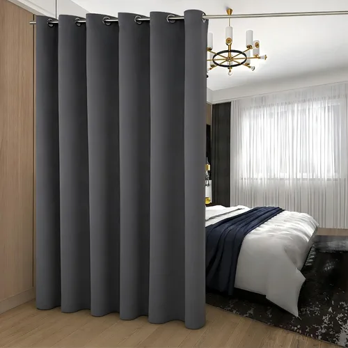 Miniatura 20 de BGment Cortina de Puerta Corredera de Moda 120 X 96 Pulgadas, Cortinas Opacas Térmicas Anchas que Oscurecen la Habitación Divisor de Habitación Azul