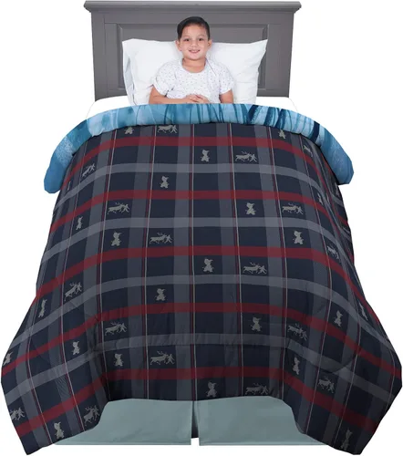 Miniatura 2 de Franco - Ropa de cama infantil, edredón reversible extrasuave, tamaño individual / matrimonial, 72 x 86 pulgadas, diseño de Olaf de Frozen 2
