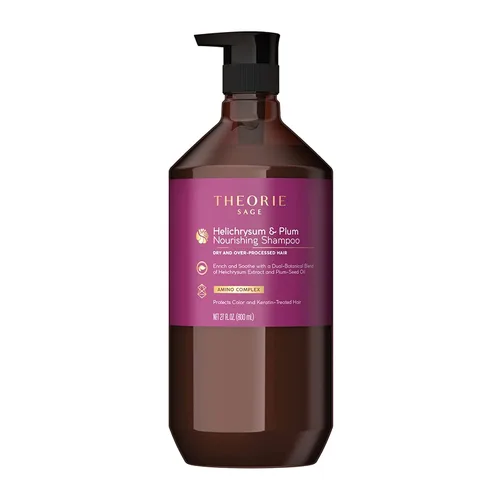 Miniatura 7 de Theorie: Sage - Helichrysum & Plum - Champú nutritivo - Para cabello seco y sobreprocesado - Protege el color y el cabello tratado con queratina