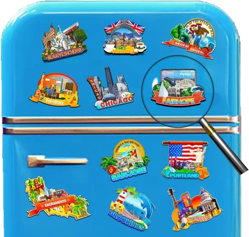 Miniatura 4 de Fairhope - Imán de madera para nevera, diseño de Alabama, Estados Unidos, 3483