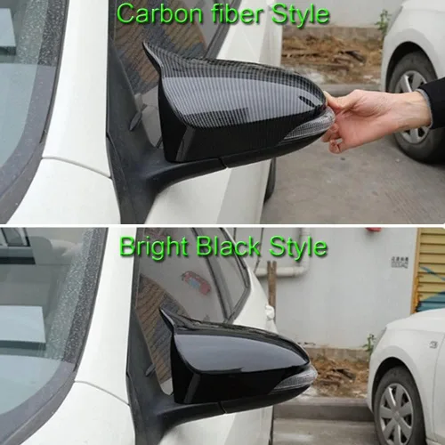 Miniatura 7 de Estilo de Coche ABS Puerta Cuerno de Buey Espejo Retrovisor Carcasa Cubierta Tapas Moldura Accesorios de Decoración Exterior Para Toyota Corolla