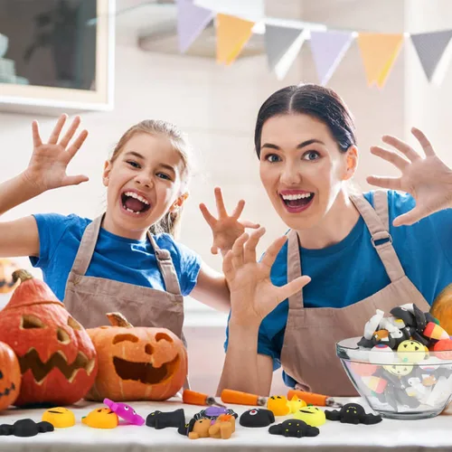 Miniatura 5 de SULOLI - 36 piezas de juguetes de mochi de Halloween para apretar, juguetes para aliviar el estrés y la ansiedad, rellenos para bolsas de regalo
