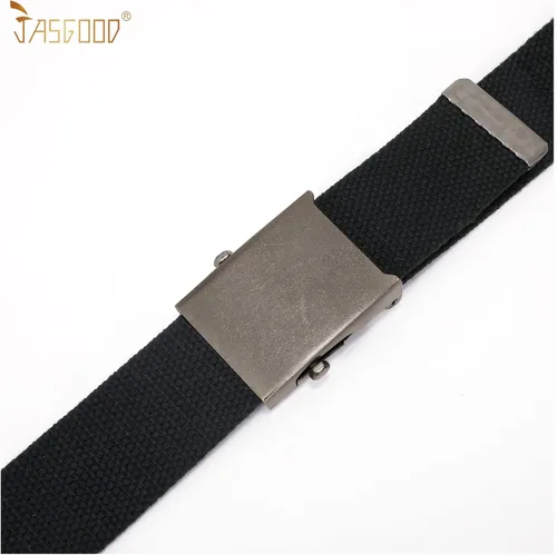 Miniatura 3 de JASGOOD 3 Pack Unisex-Adult Military Web Belt Canvas Web Belt for Men Adjustable Cloth Fabric Belt with Metal Buckle