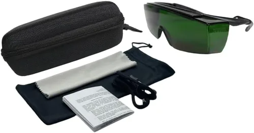Miniatura 9 de LaserPair - Lentes de seguridad láser de alta protección 900-1100nm OD8+ DIN4 para láser de fibra, soldadura láser de mano (modelo: LP-ADY-3)