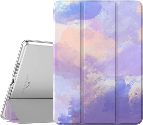 Miniatura 14 de TiMOVO Funda inteligente delgada para iPad 10.2 para iPads de 9ª/8ª/7ª generación, funda protectora translúcida de PC dura con soporte, color blanco