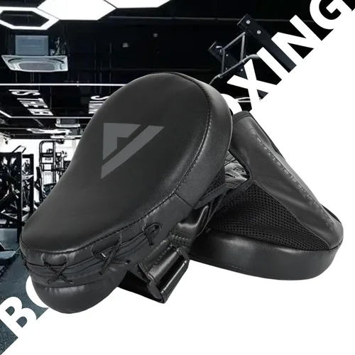 Miniatura 2 de Valleycomfy - Manoplas de boxeo para puñetazos, almohadillas de boxeo para guantes para hombres, ideal para entrenamiento de boxeo, kickboxing, Negro
