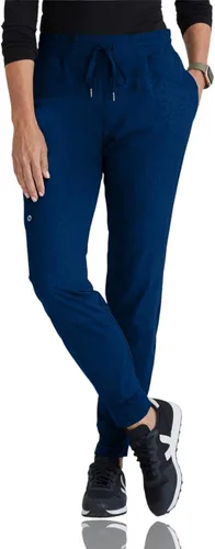Barco One Pantalón deportivo, pantalón quirúrgico de altura media, con tejido elástico de 4 vías y 3 bolsillos, para mujer