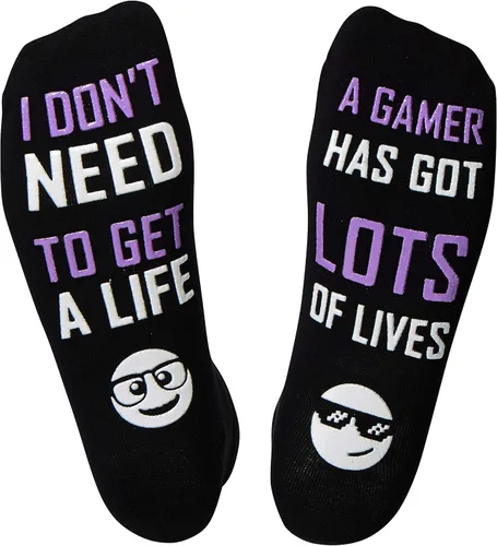 Gamer - Calcetines Do Not Disturb, calcetines geniales para juegos y regalos novedosos de Navidad, calcetines de videojuegos locos