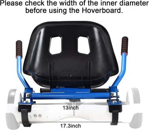 Miniatura 5 de Accesorio de asiento para aeropatineta para aeropatineta de 6.5 a 10 pulgadas, kit de conversión de buggy go kart, accesorio para scooter de Azul